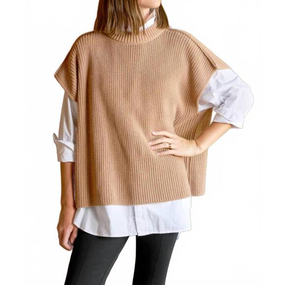 NEW FRANK & EILEEN montecito vest in camel